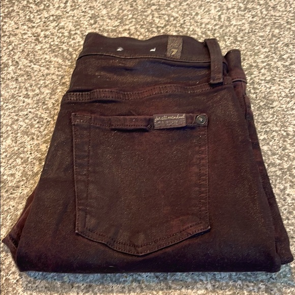 7 For All Mankind metallic brown skinny jeans - Picture 2 of 5